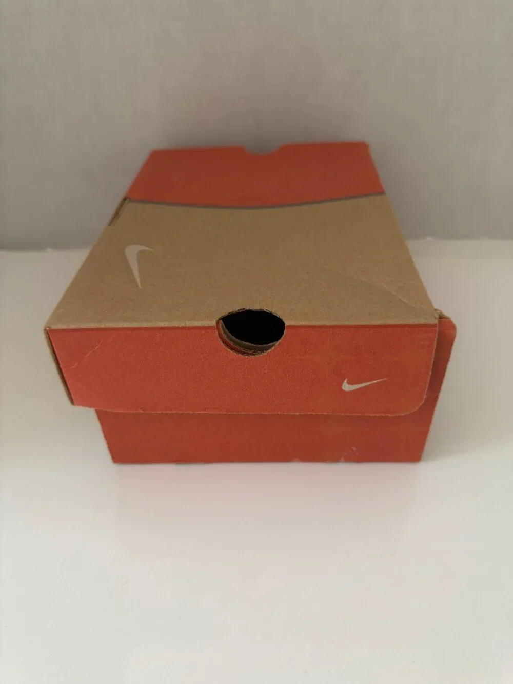 Vtg Nike empty shoebox in classic orange & brown eco-friendly design Just Do It
